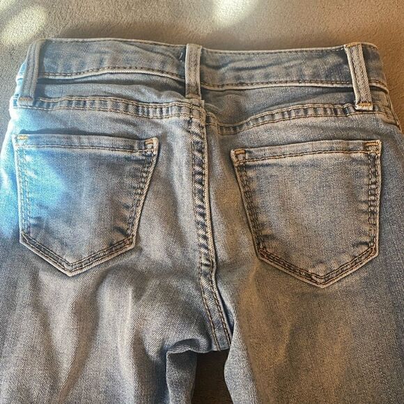 GAP super Skinny Ankle Jeans/Jeggings Sequin Stars size 7 girls *slim* - Picture 2 of 15